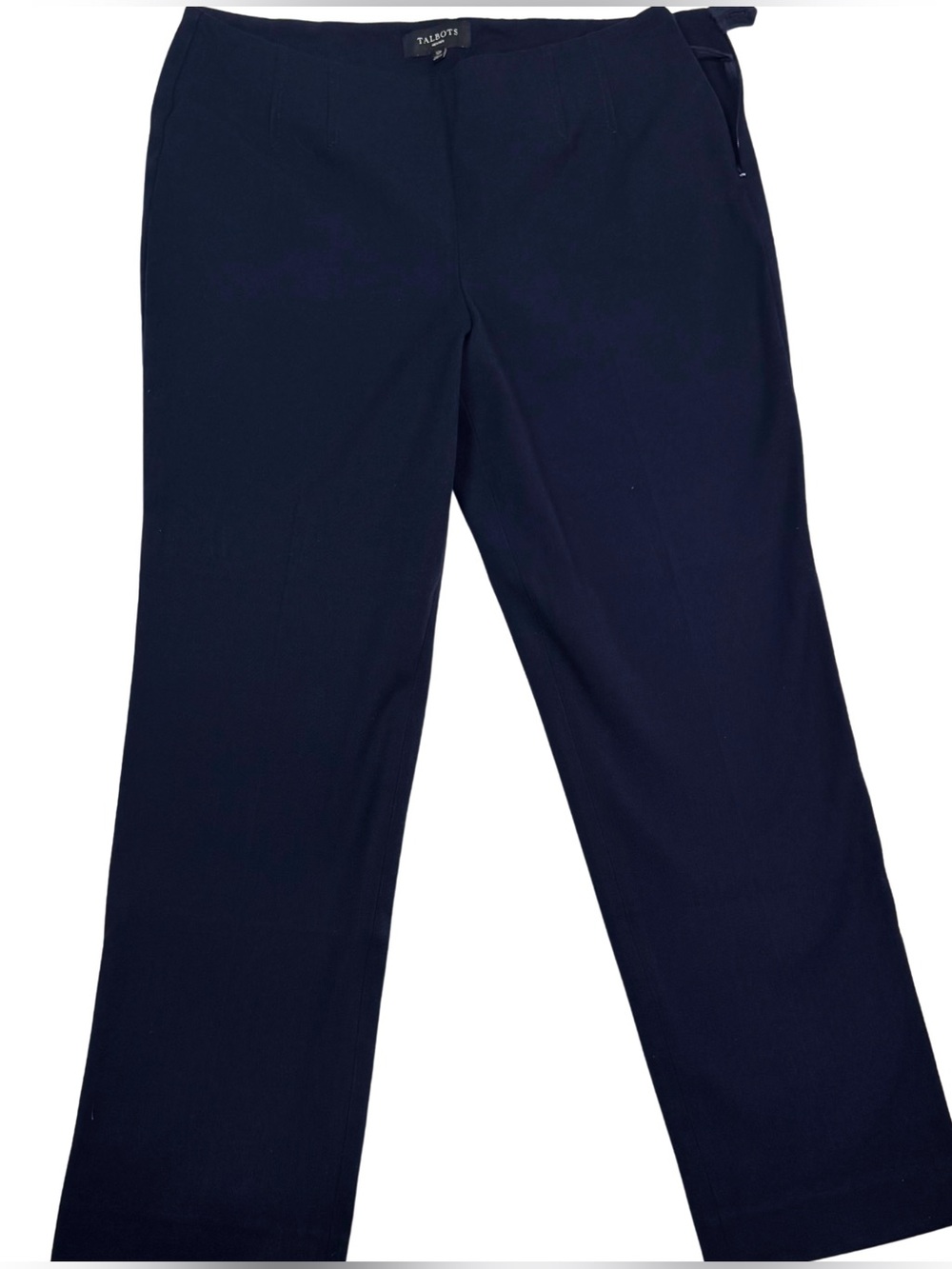 Talbots Petites Navy Blue Dress Pants | Work outfit | 12P straight leg side zip - Picture 7 of 7